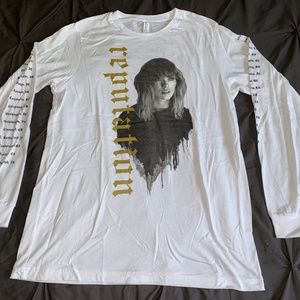NEW Taylor Swift Reputation White Long Sleeve T-Shirt Tour Authentic